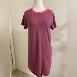 CURRENT/ELLIOTT Striped Pink and‎ black shirt dress